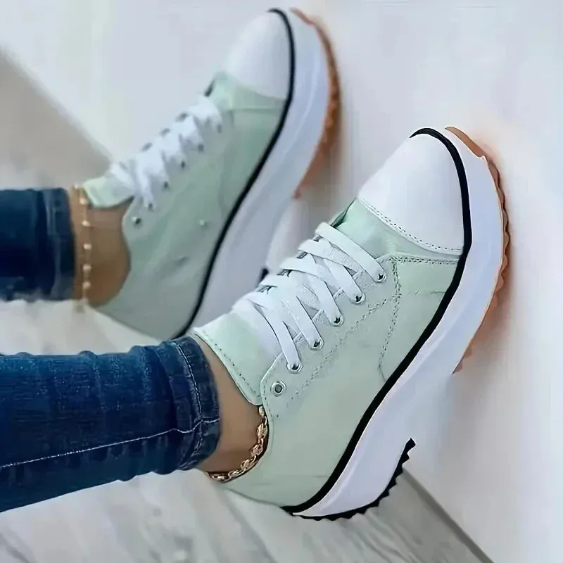 2024 New Fashion Summer Women Casual Shoes Plus Size Sneakers for Women Platform Sport Shoes Female Lace Up Tennis Shoes Size