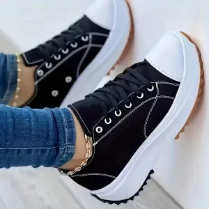 2024 New Fashion Summer Women Casual Shoes Plus Size Sneakers for Women Platform Sport Shoes Female Lace Up Tennis Shoes Size