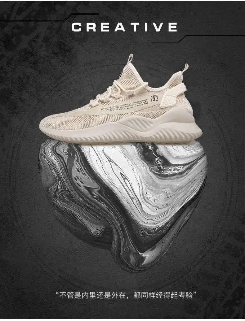 2024 New Style Breathable Korean Version Casual Sneakers for Men, Trendy Mesh Sports Shoes Male