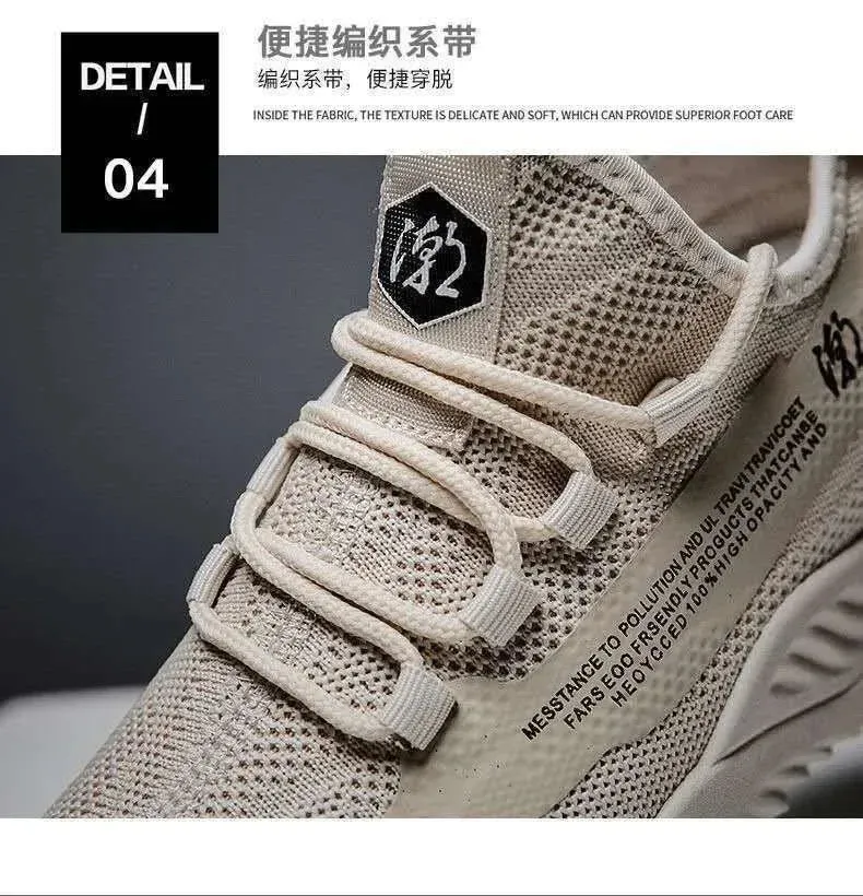 2024 New Style Breathable Korean Version Casual Sneakers for Men, Trendy Mesh Sports Shoes Male