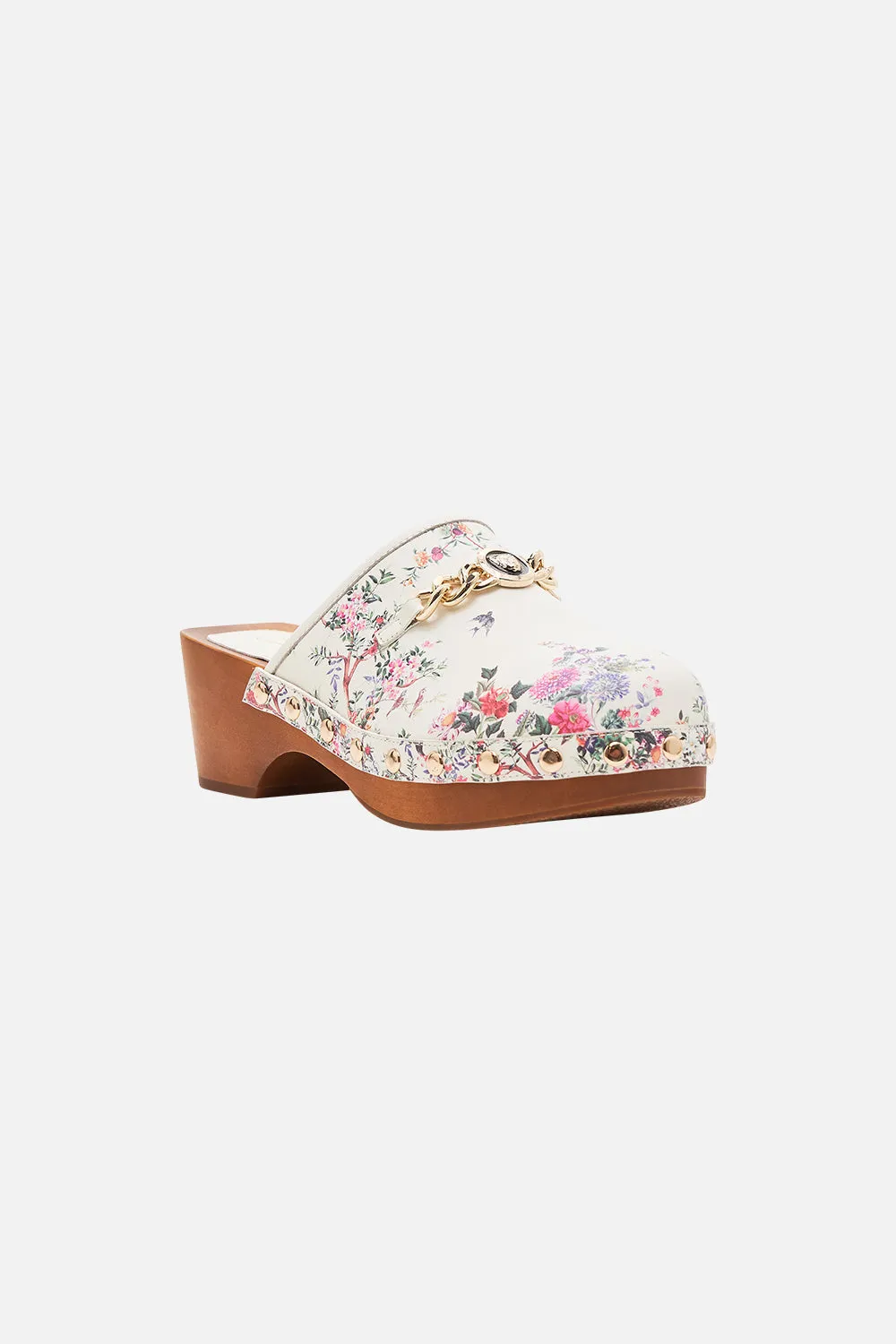 ARABELLA LEOPARD CHAIN CLOG PLUMES AND PARTERRES