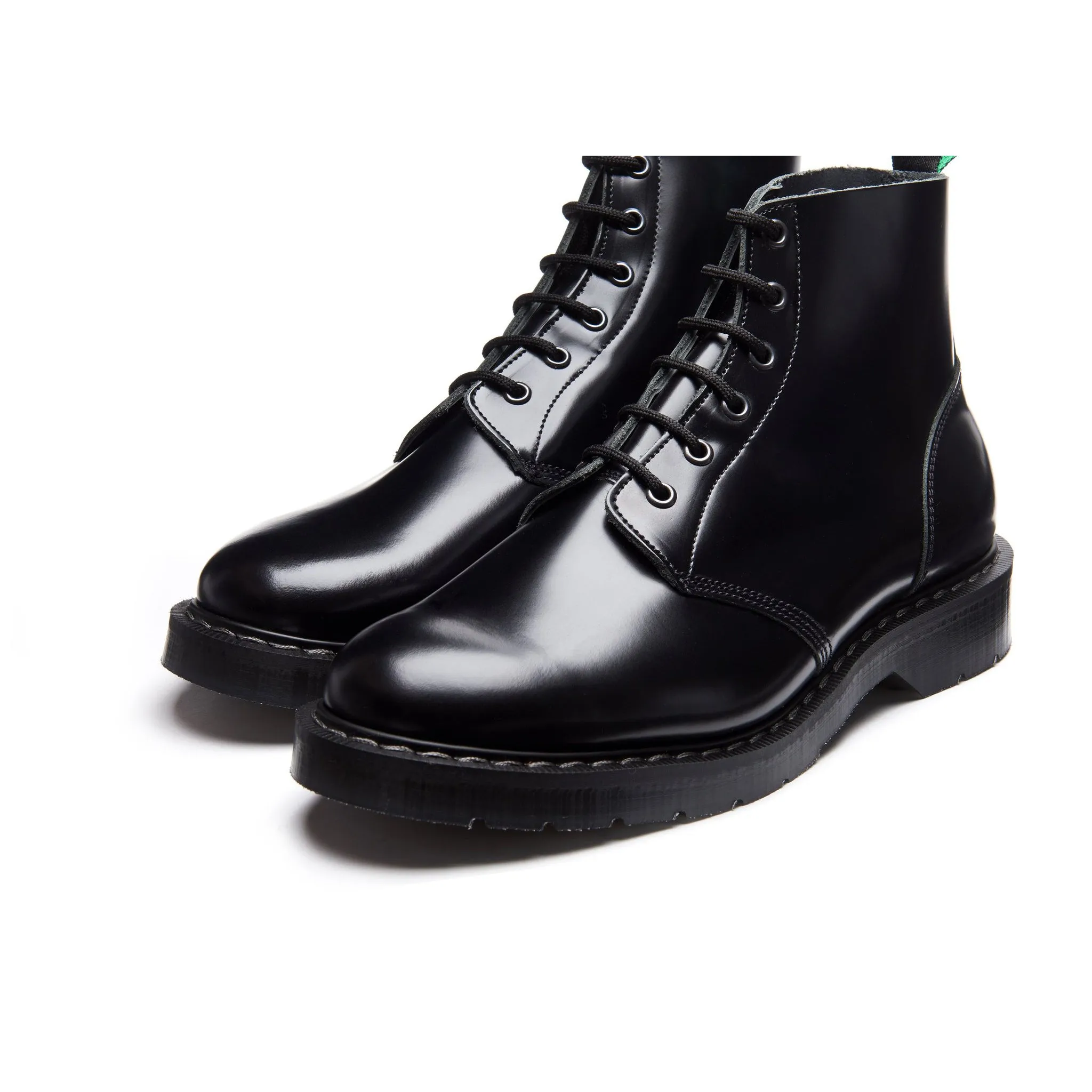 Astronaut Boot 6 Eye - Black Hi Shine