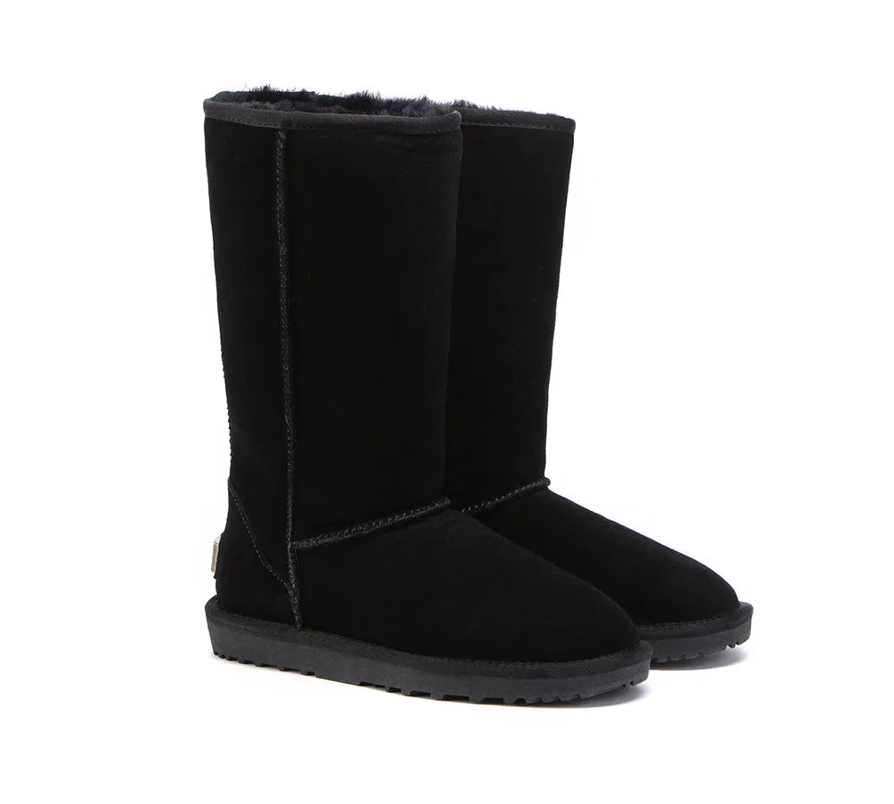 AUSTRALIAN SHEPHERD® UGG Boots Double Face Sheepskin Tall Classic Suede