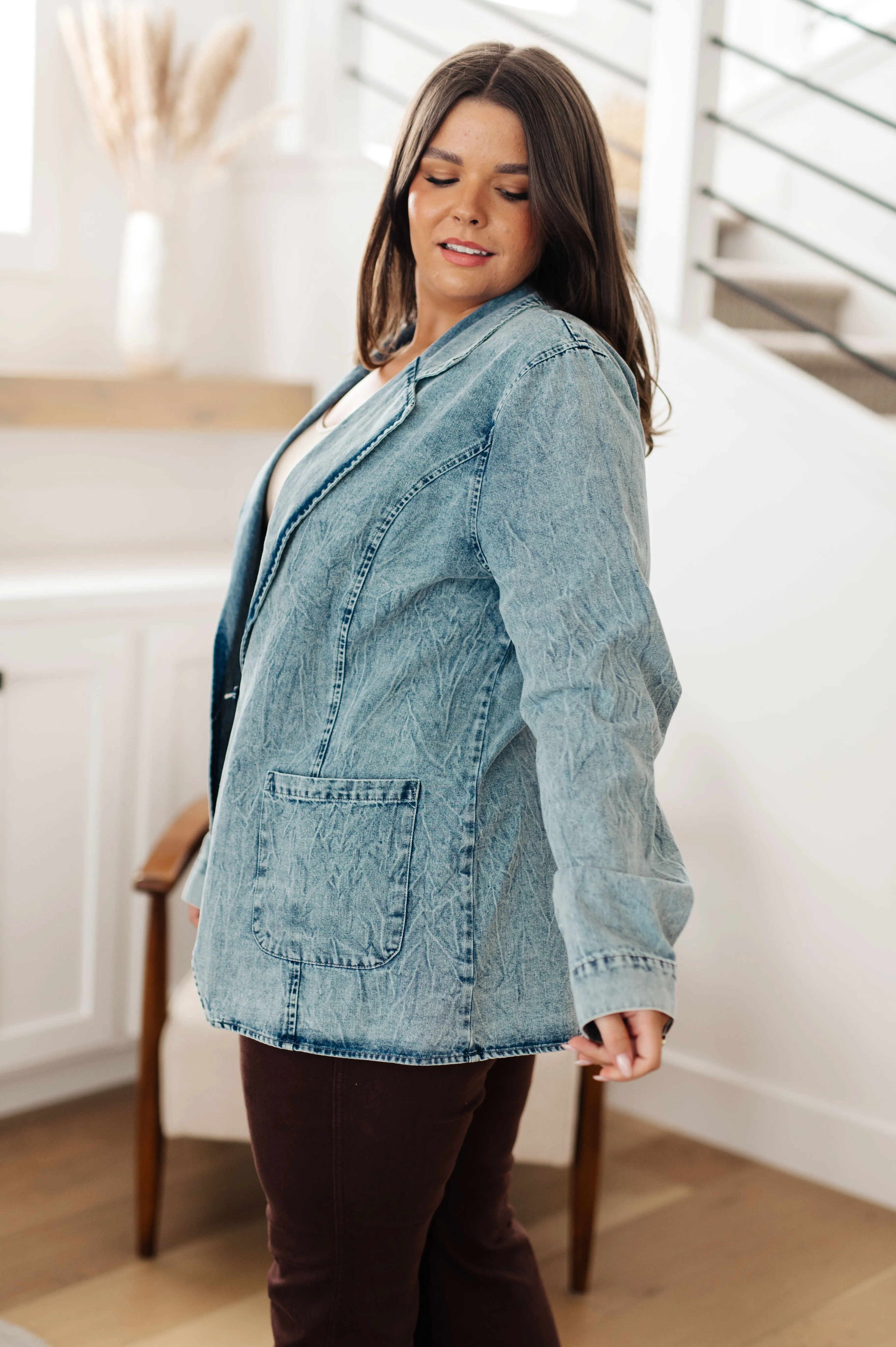 BIBI- Business Brunch Denim Blazer (Reg & Curvy)