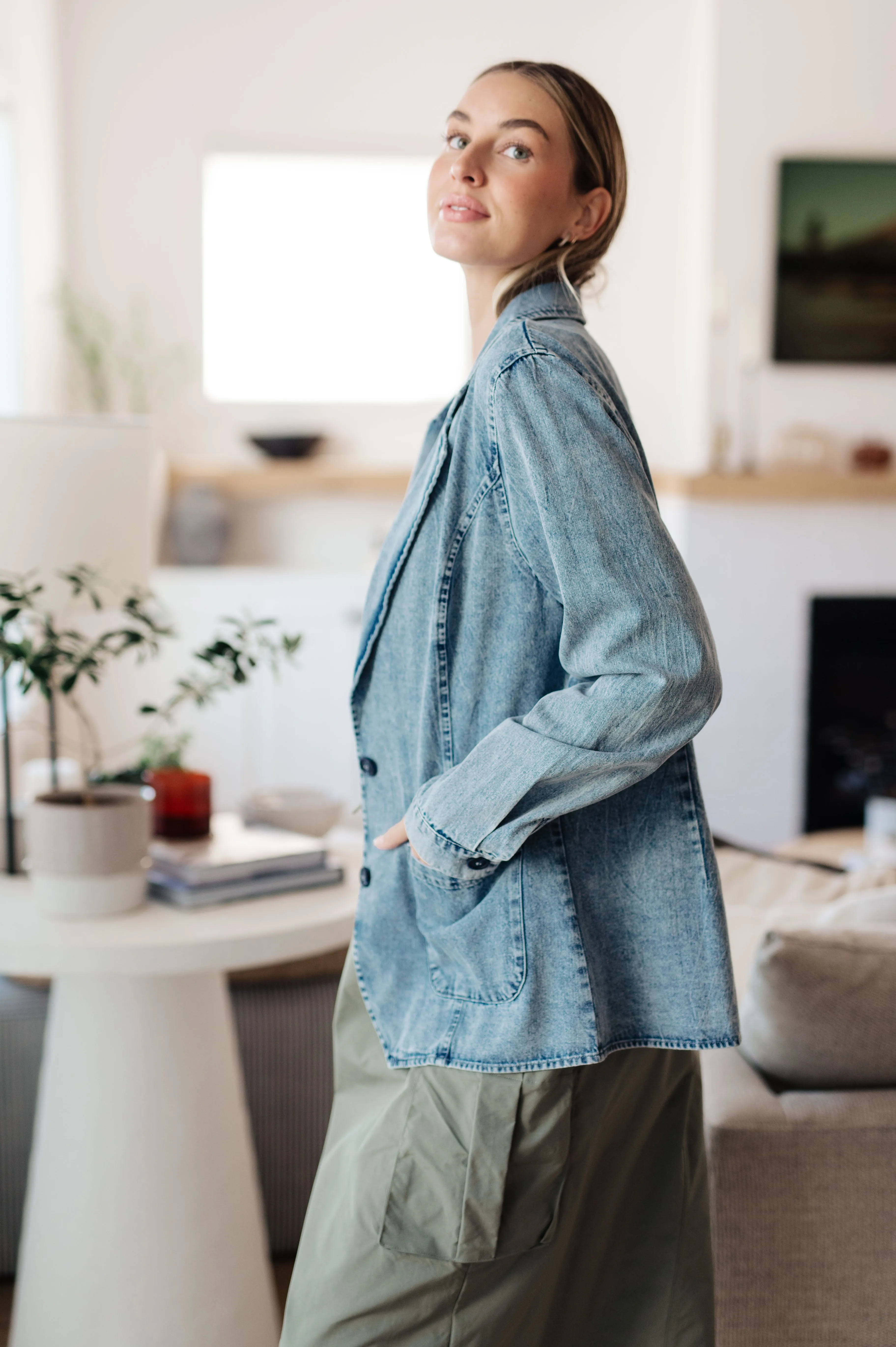 BIBI- Business Brunch Denim Blazer (Reg & Curvy)