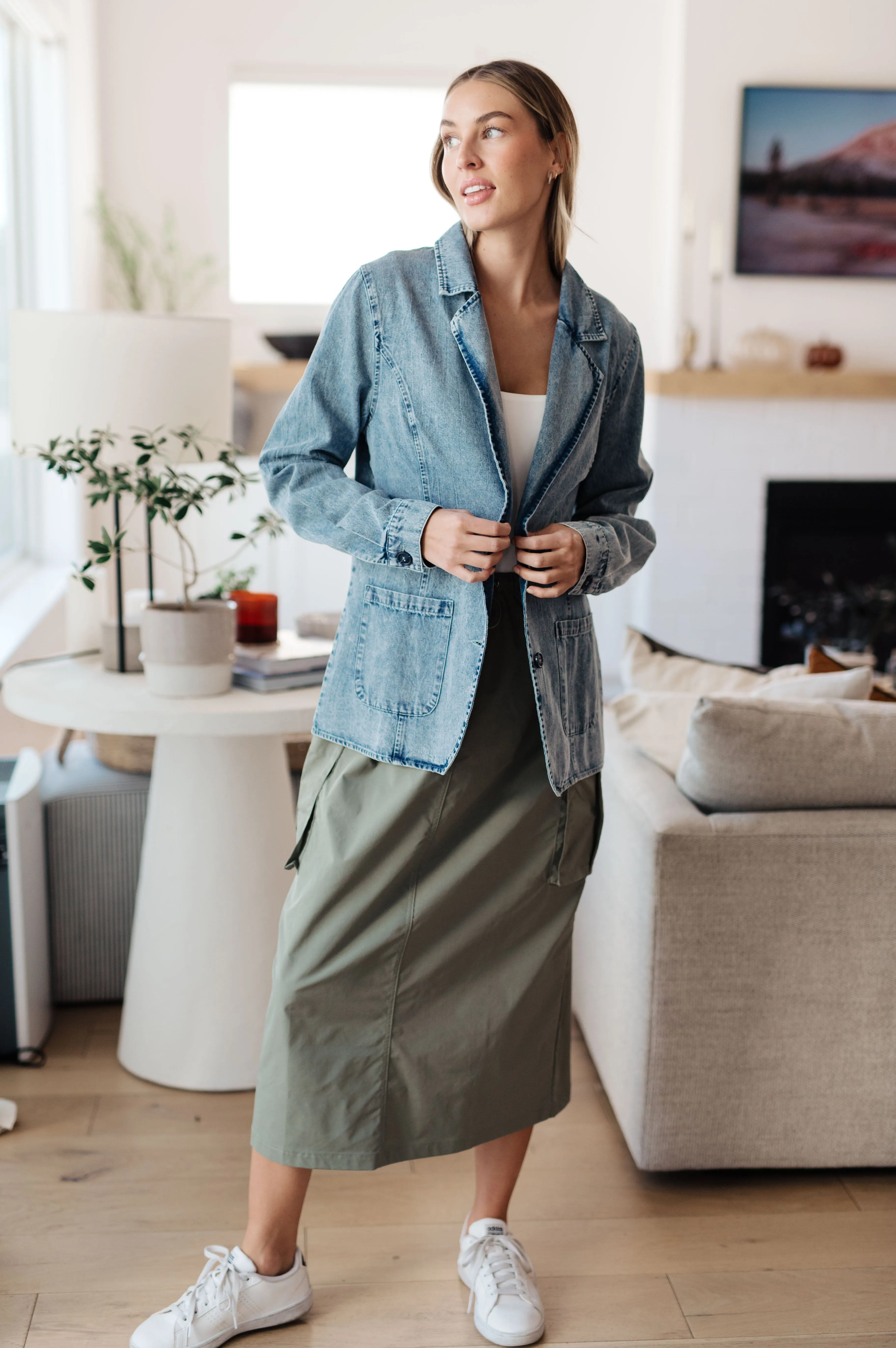 BIBI- Business Brunch Denim Blazer (Reg & Curvy)