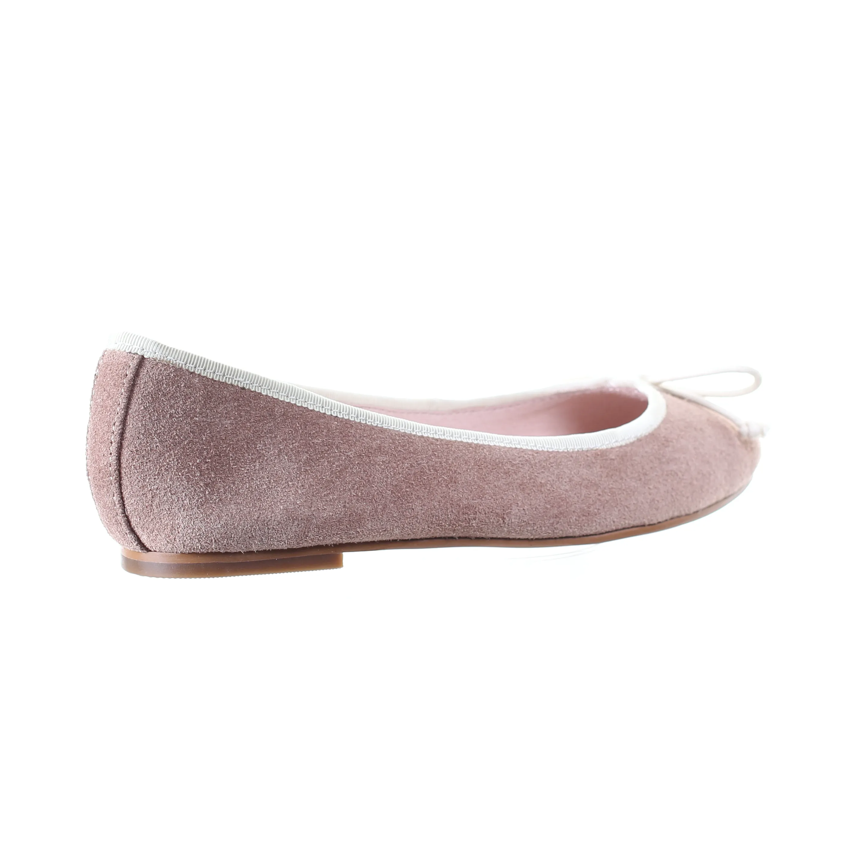 Bow suede ballerina (Beige)