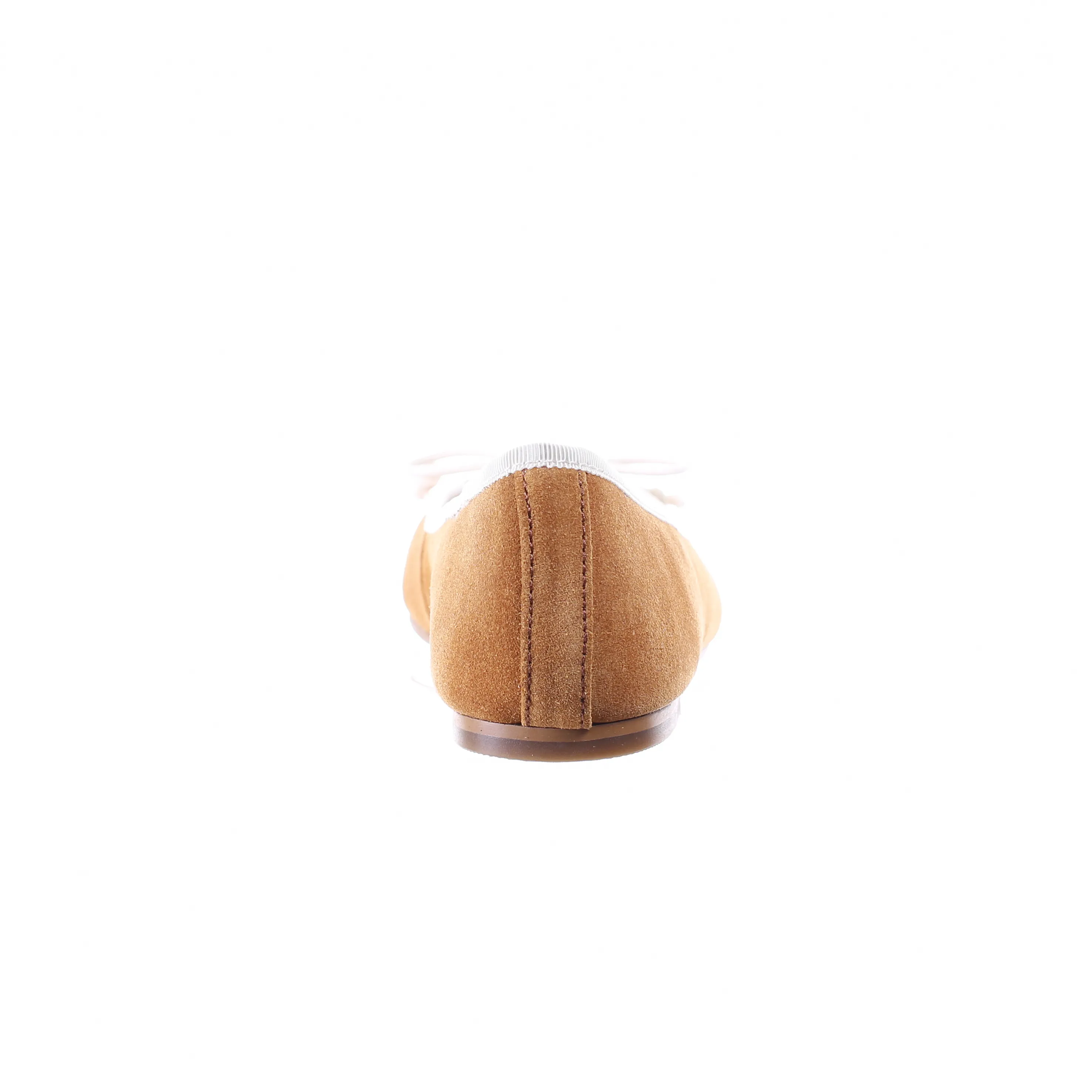 Bow suede ballerina (Camel)