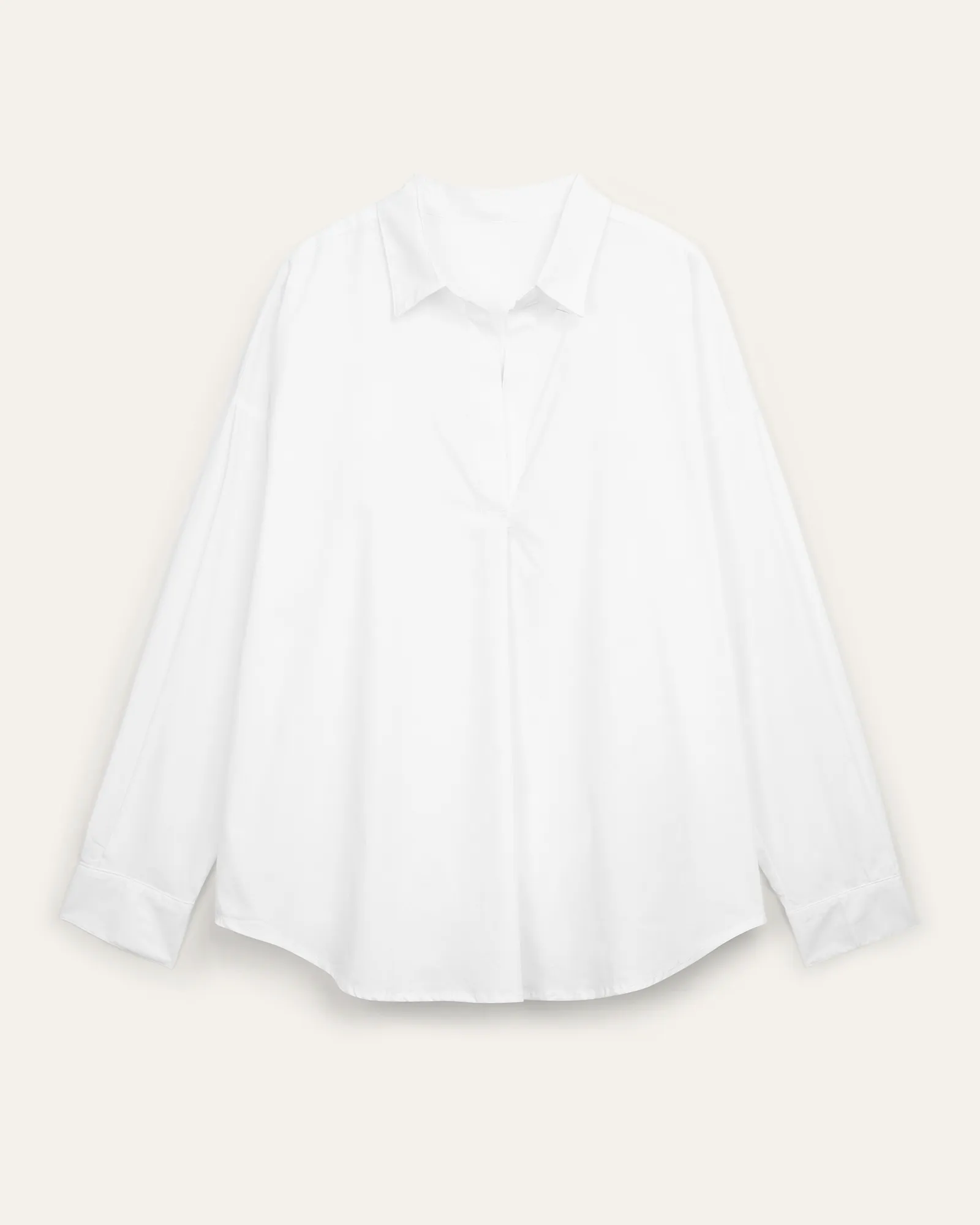 Danica Split Neck Blouse | White