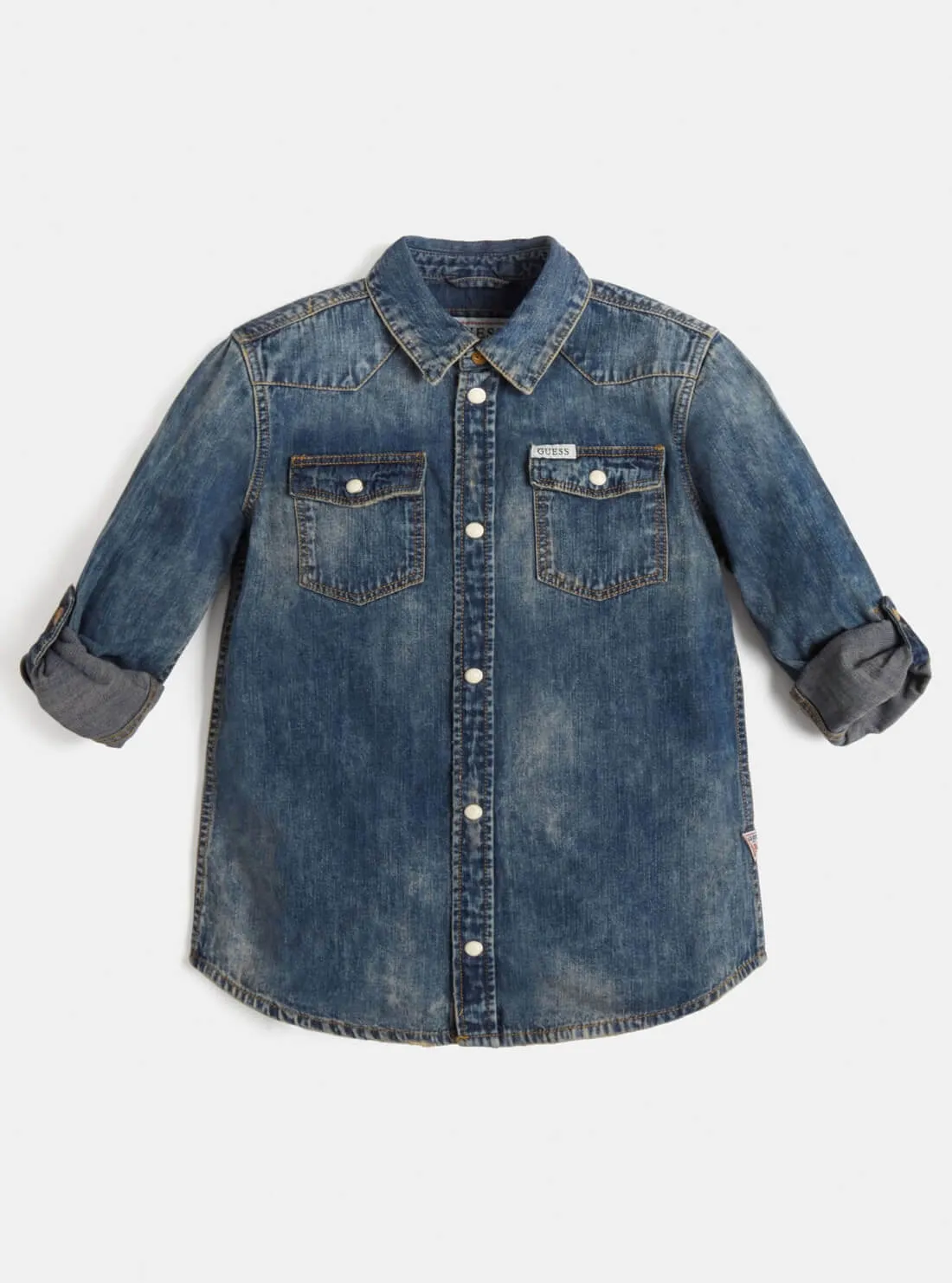 Denim Blue Acadia Mini Me Shirt (7-16)