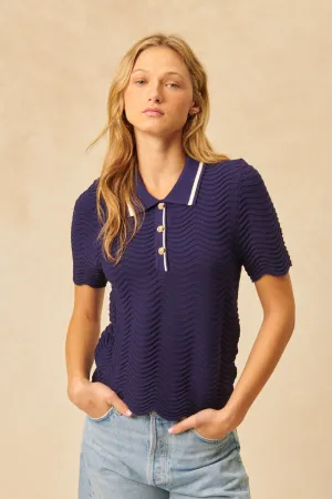 Dion Knit Polo Top | John   Jenn