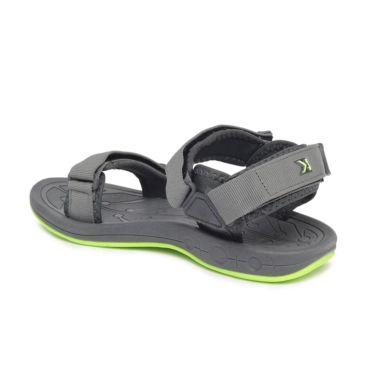 Eeken ESDG1009 Grey And Fluorescent Green Stylish Casual Outdoor Sandals For Men