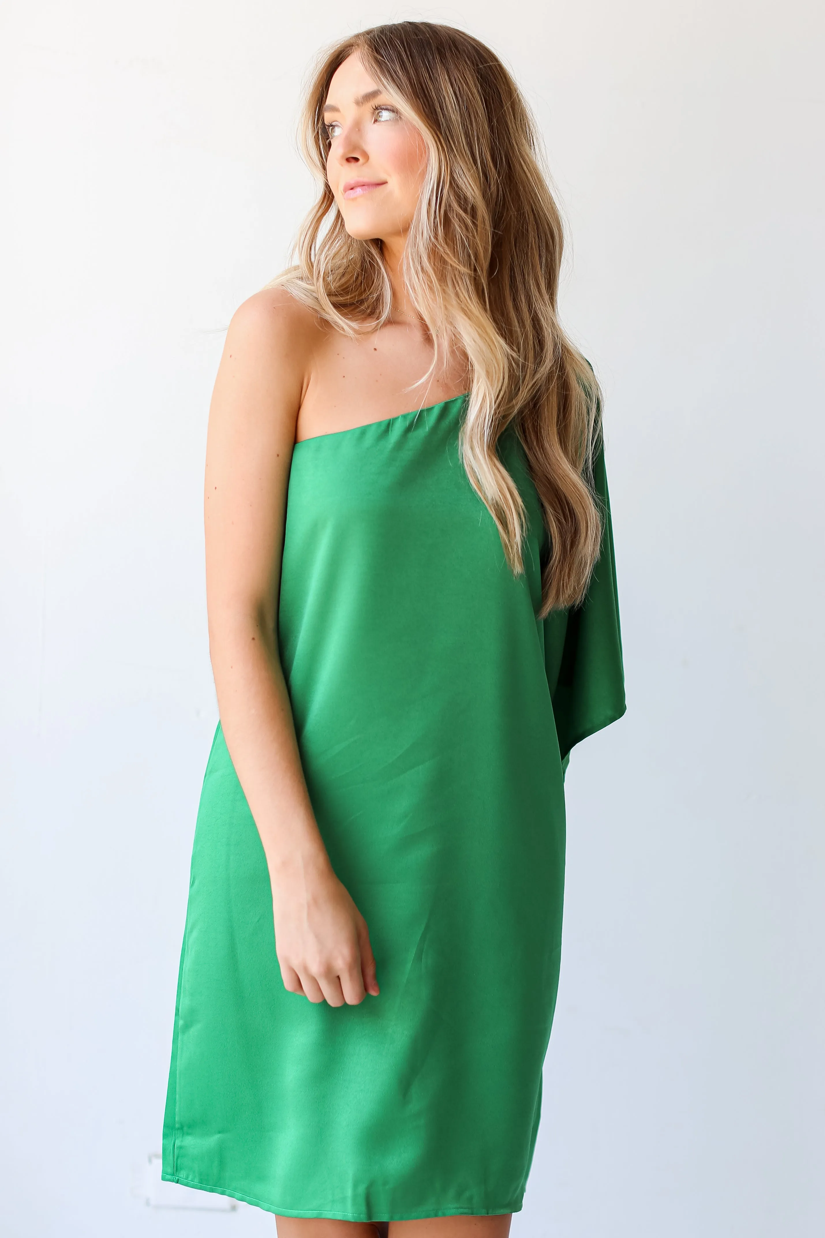 FINAL SALE - Elegant Desires One-Shoulder Mini Dress