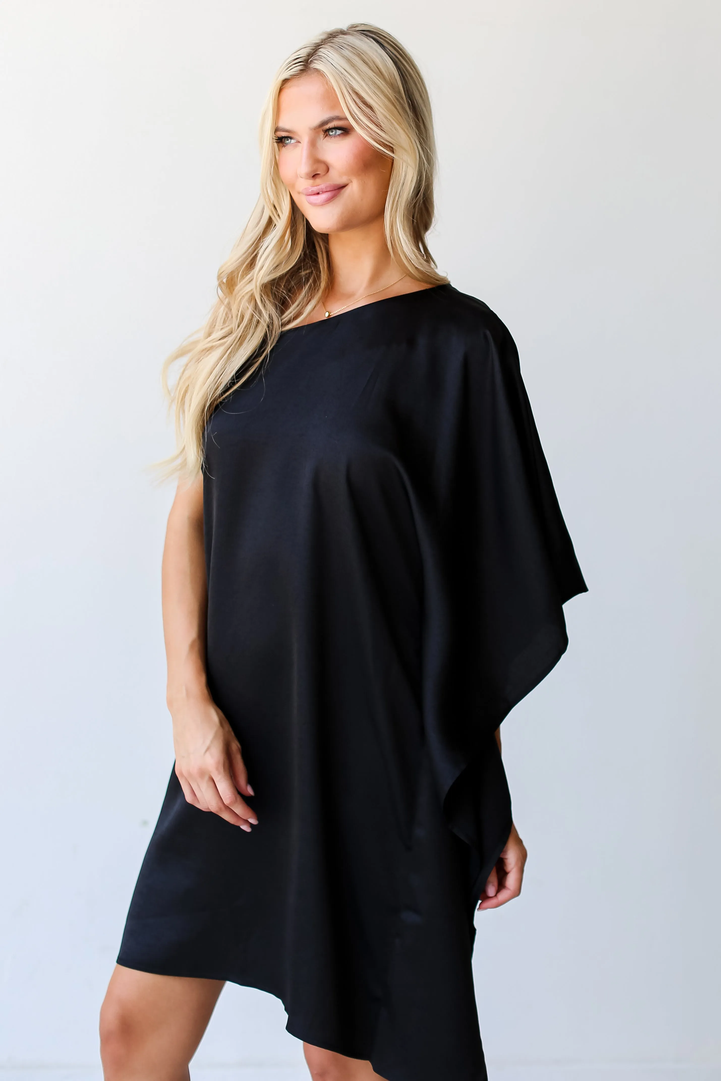 FINAL SALE - Elegant Desires One-Shoulder Mini Dress