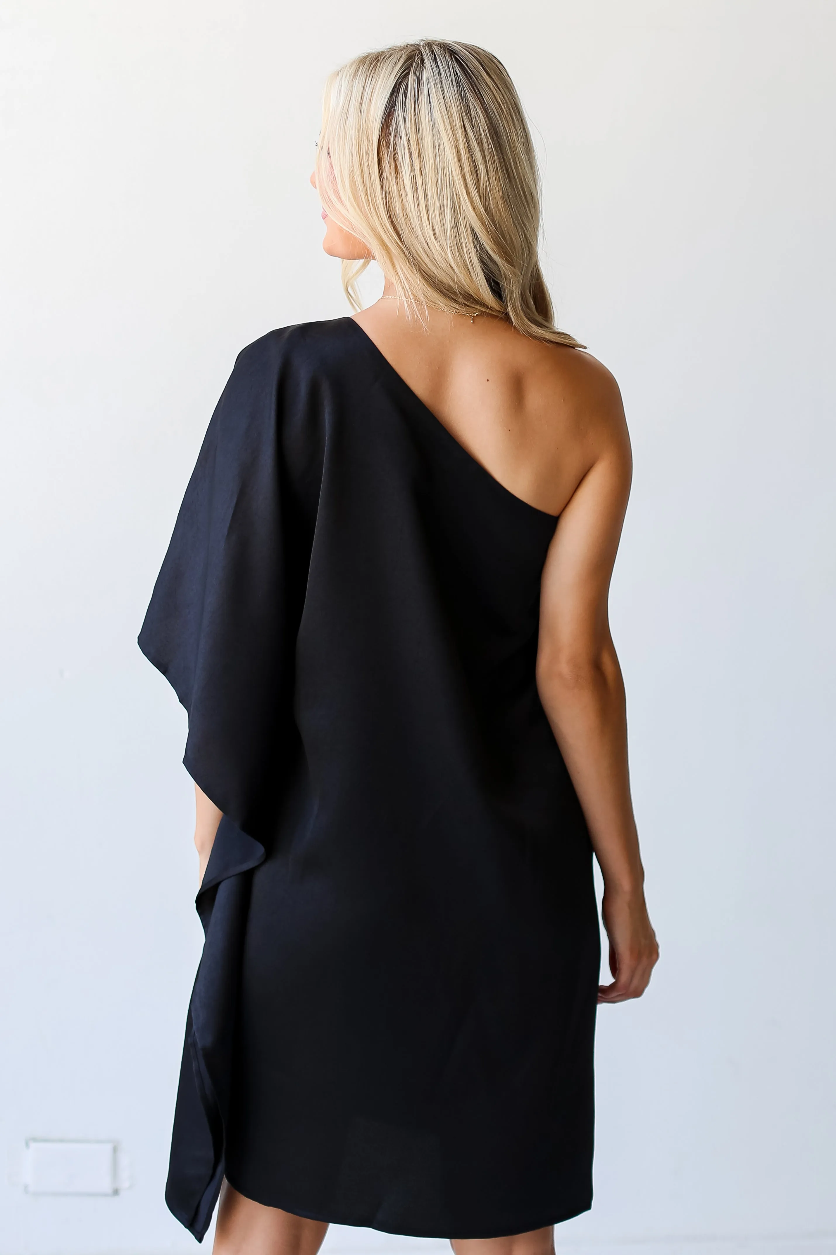 FINAL SALE - Elegant Desires One-Shoulder Mini Dress