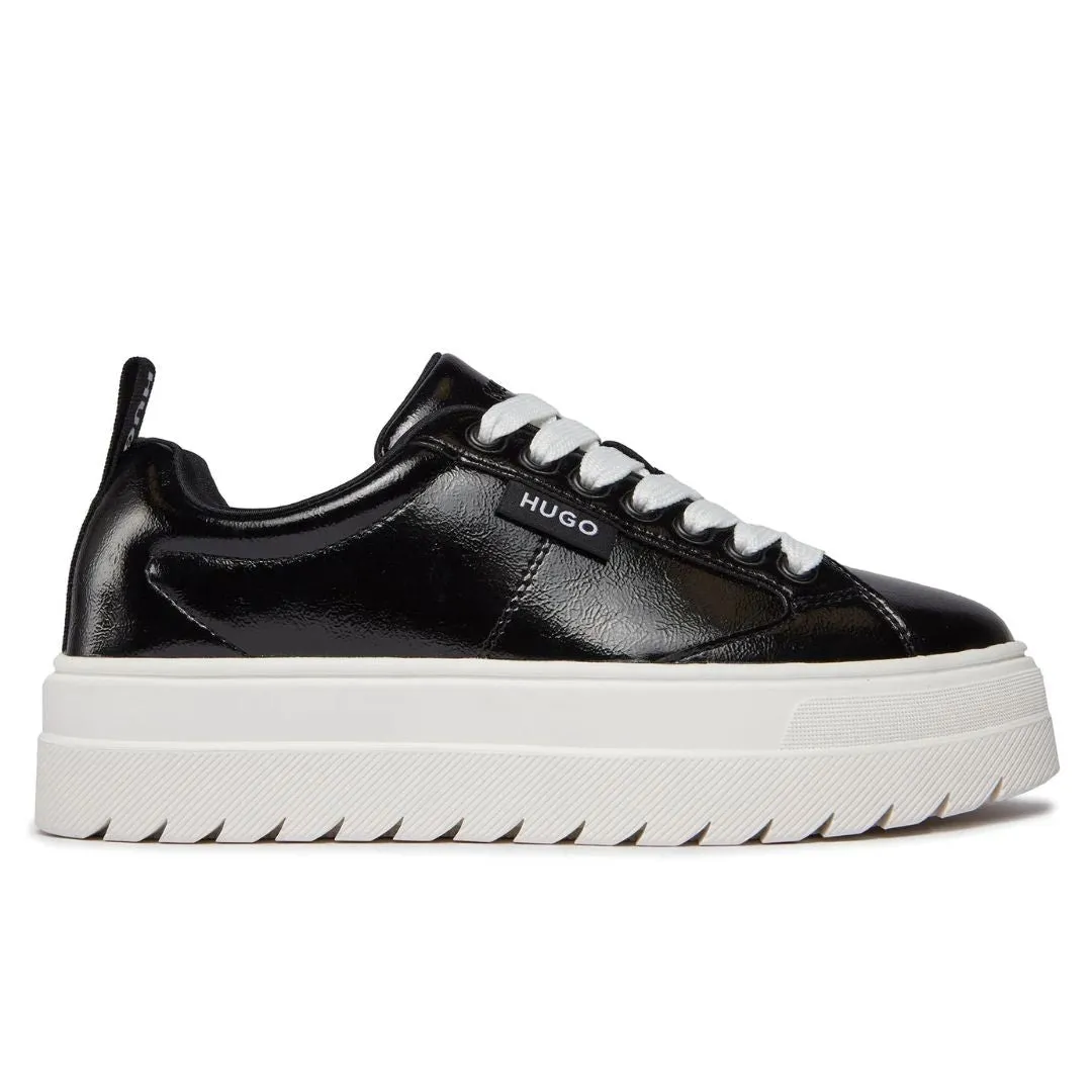 HUGO BOSS Lyssa Platform Logo Flag Signature Details Trainers 50503077-BLK