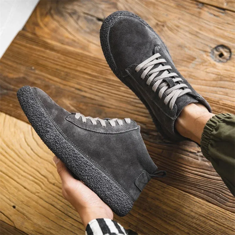 IVAN | High Top Nubuck Leather Shoes