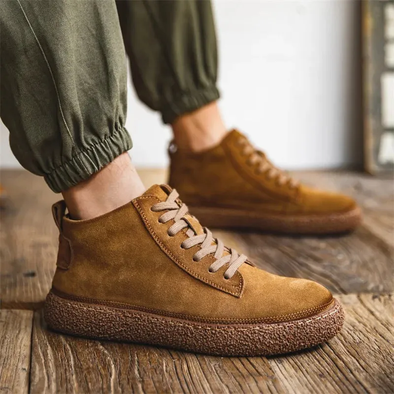 IVAN | High Top Nubuck Leather Shoes