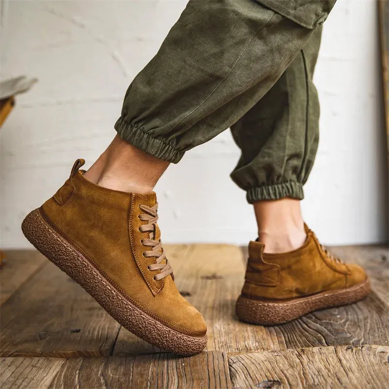 IVAN | High Top Nubuck Leather Shoes