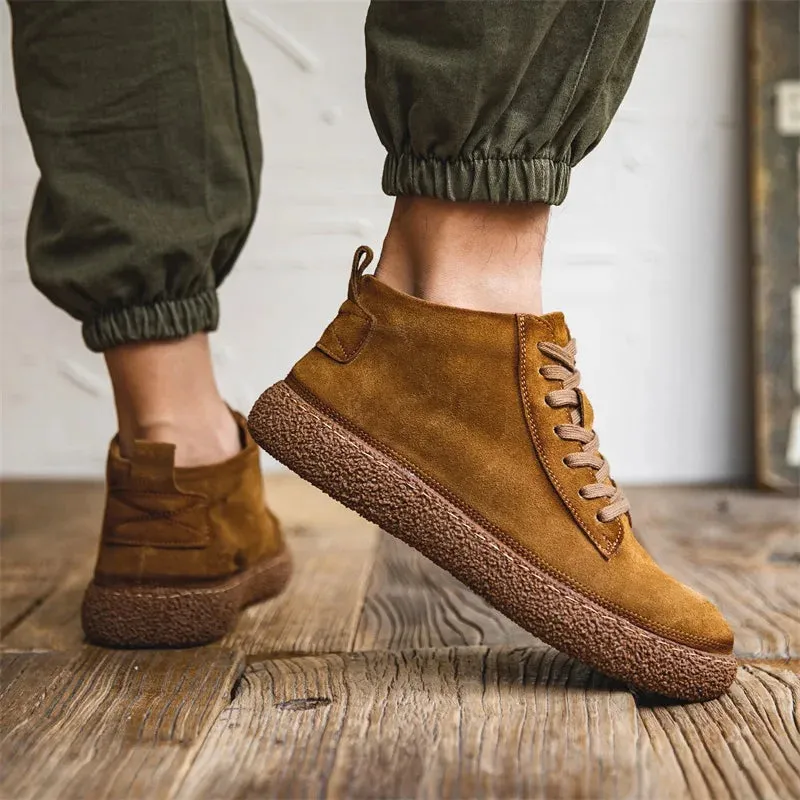 IVAN | High Top Nubuck Leather Shoes