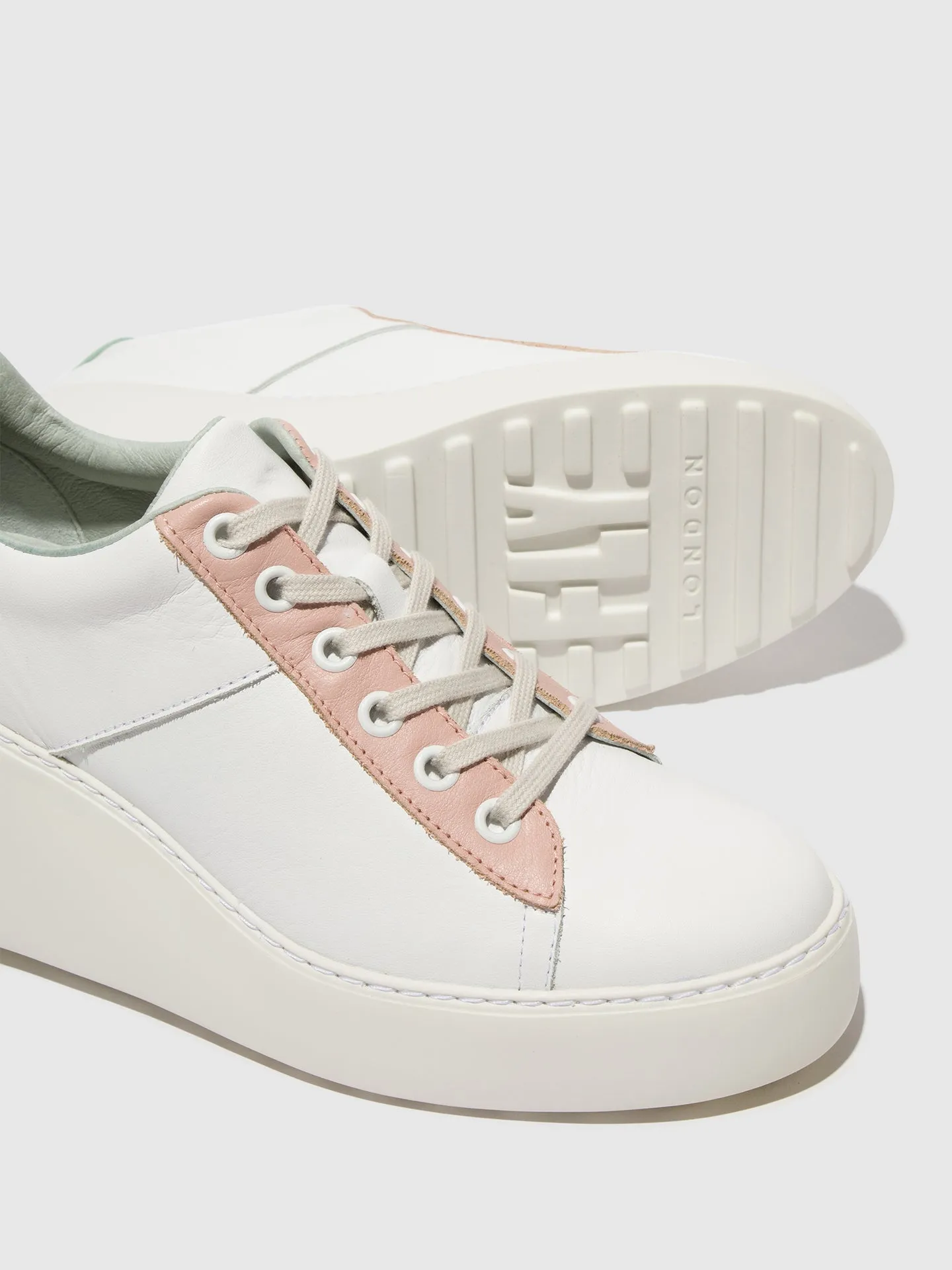 Lace-up Trainers DELF580FLY WHITE/NUDE/MINT