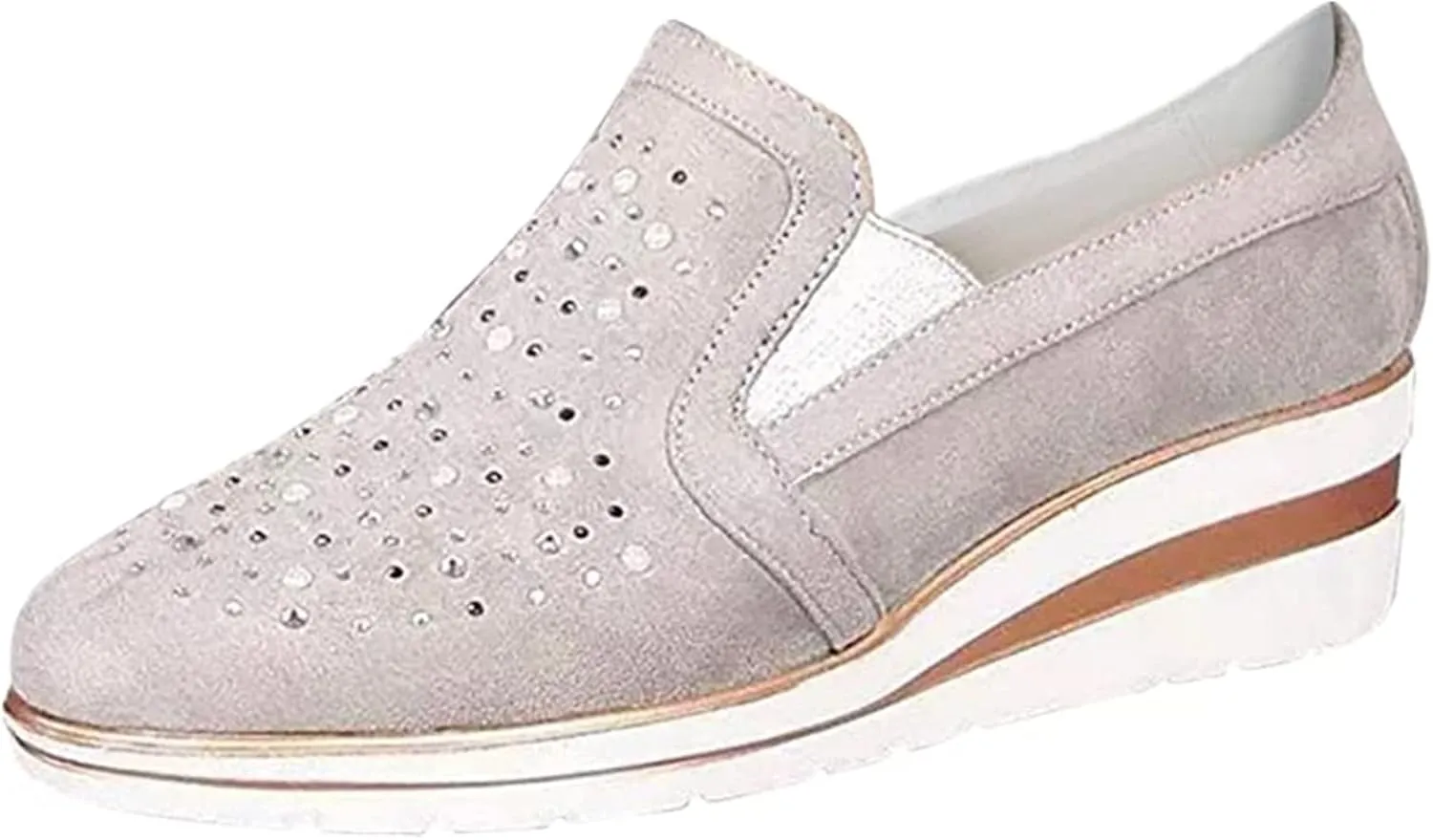 Ladmiple Sneakers For Women Comfortable Shoes Slip On Platform Shoes Fashion Dressy Casual Summer Walking Flats Loafers