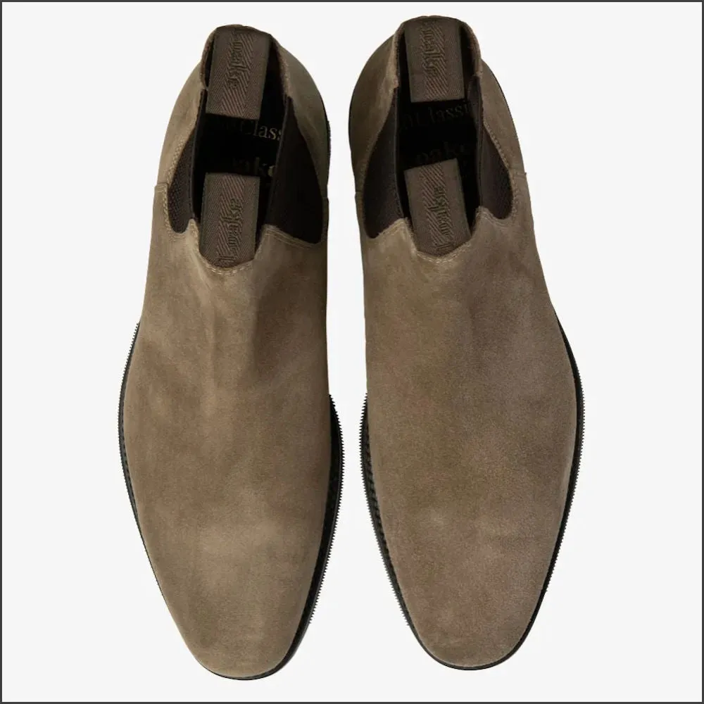 Loake Emsworth Flint Suede Rubber Sole F Fit @