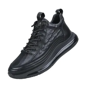 Luxury Croc Textured High Top Sneakers For Men