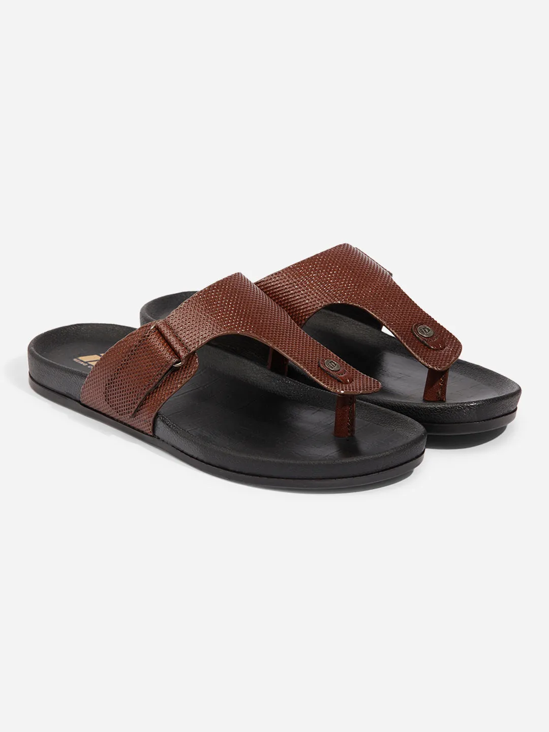 Men Tan Sandal / Slipper (ID4227)