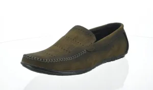 MEN'S SHOES OLIVE PU MOCCASINS OH1802-3
