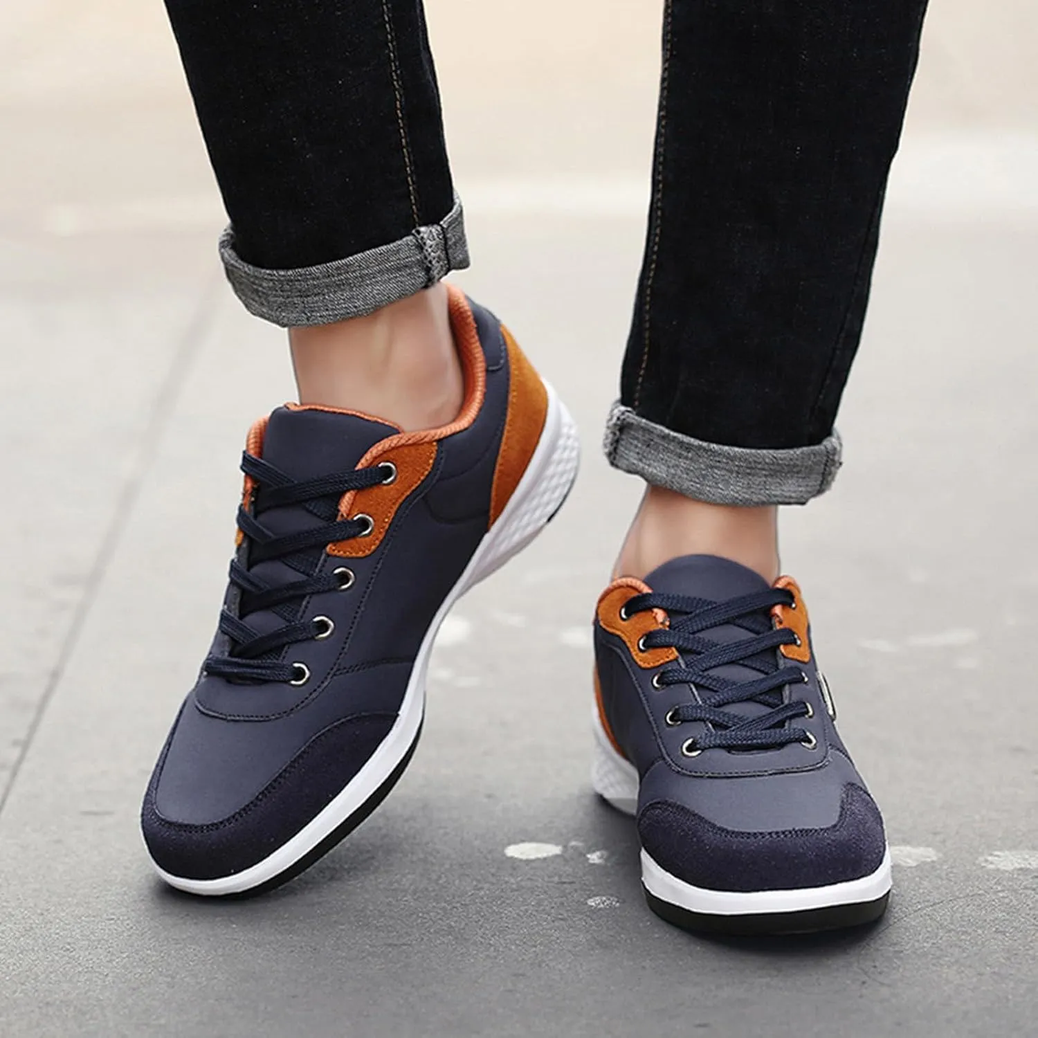 Mens Sneakers Waterproof Hiking Shoes Lightweight Tennis Shoes Comfortable Walking Shoes Outdoor Trekking Shoes