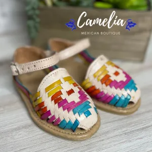 Mexican Leather Sandals Rainbow 2 - Child