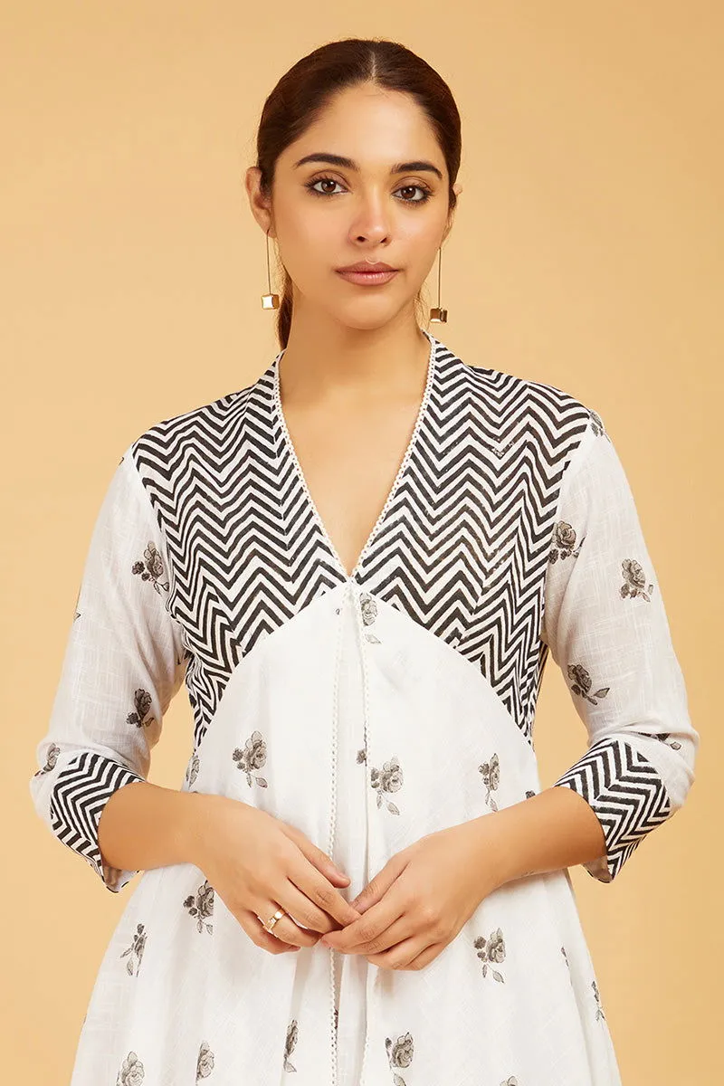 Pattern-Play Hand Block Print Dress