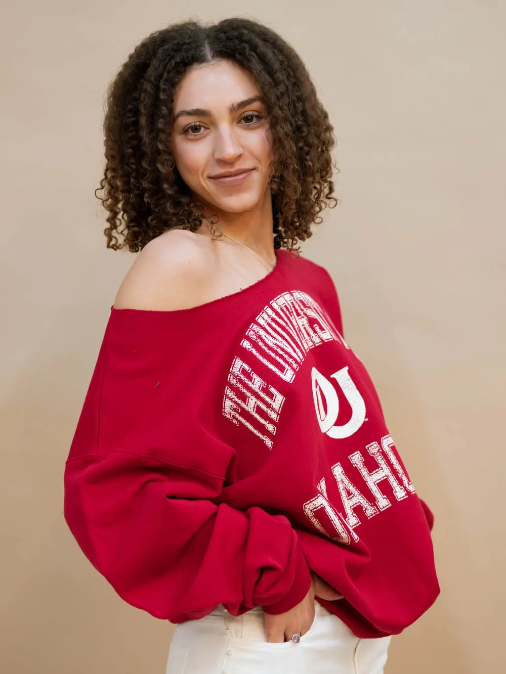 Red OU Flashdance Sweatshirt