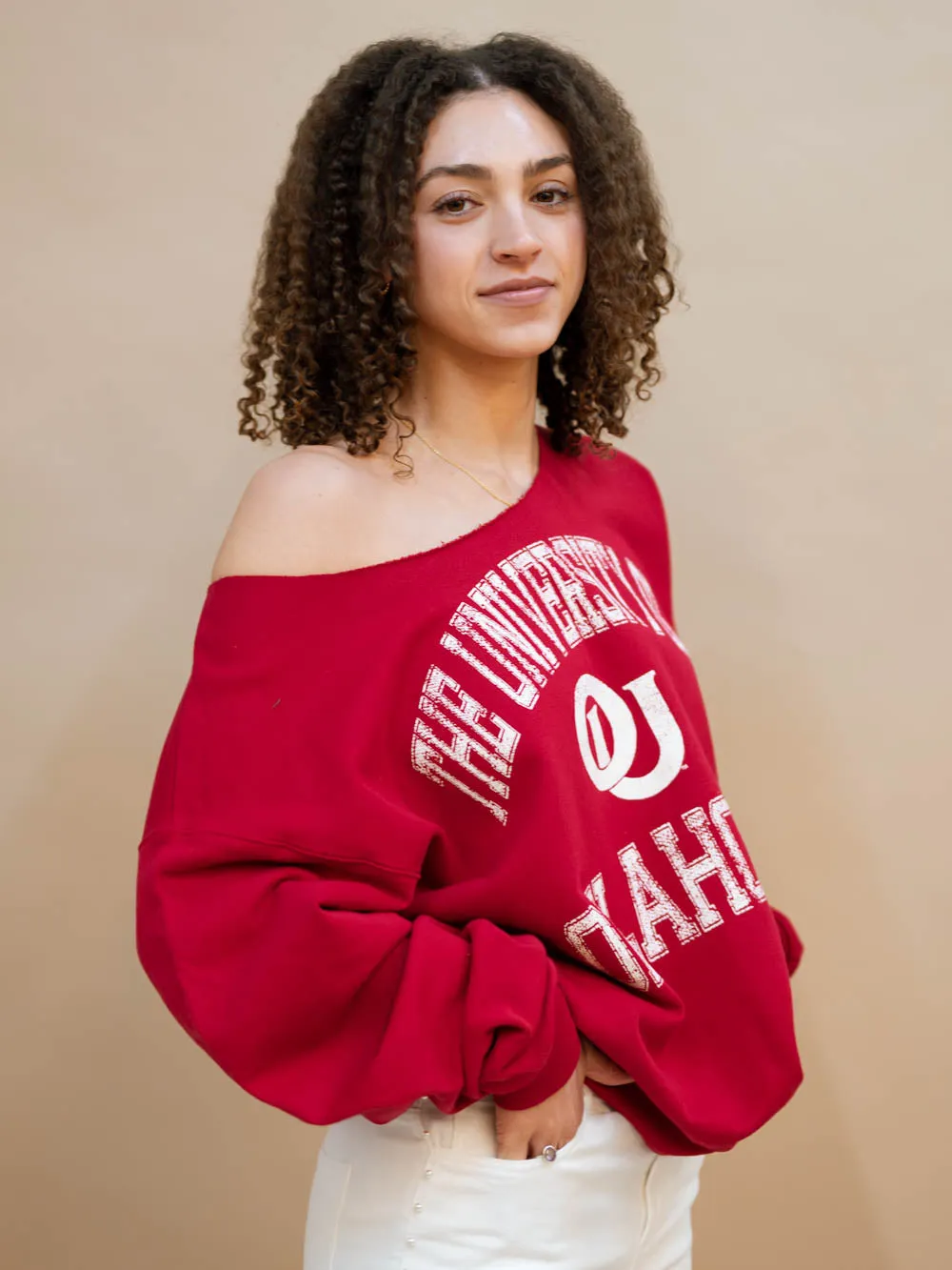 Red OU Flashdance Sweatshirt