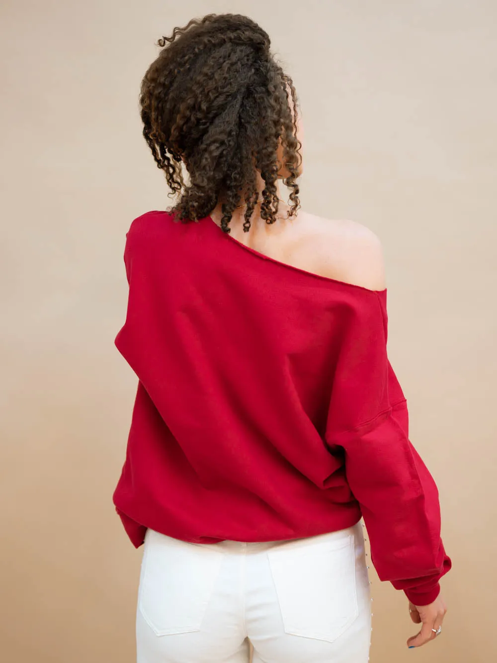 Red OU Flashdance Sweatshirt