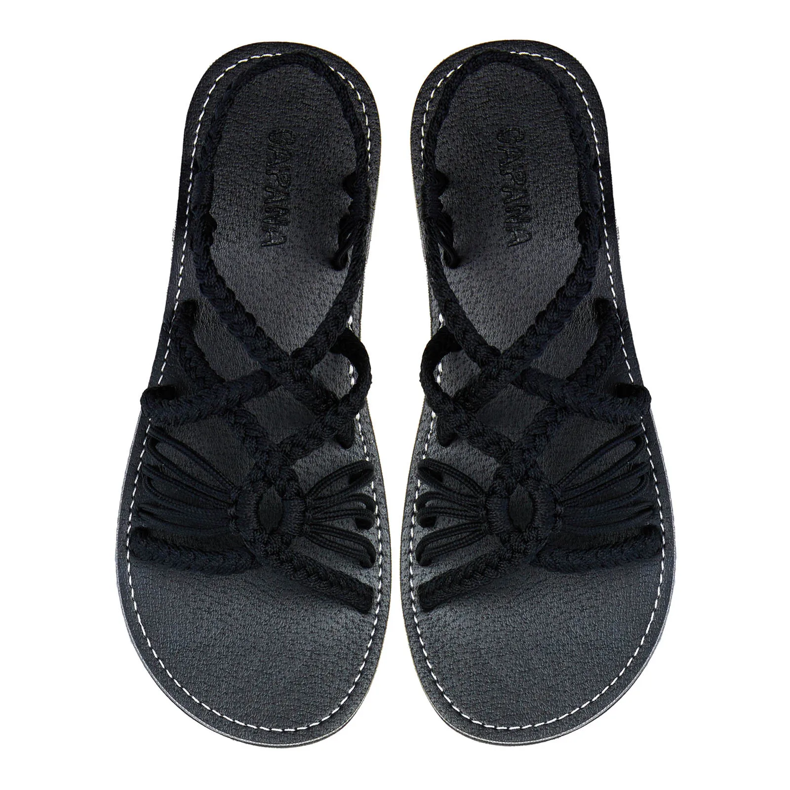 Relax - Classic black Rope Sandals