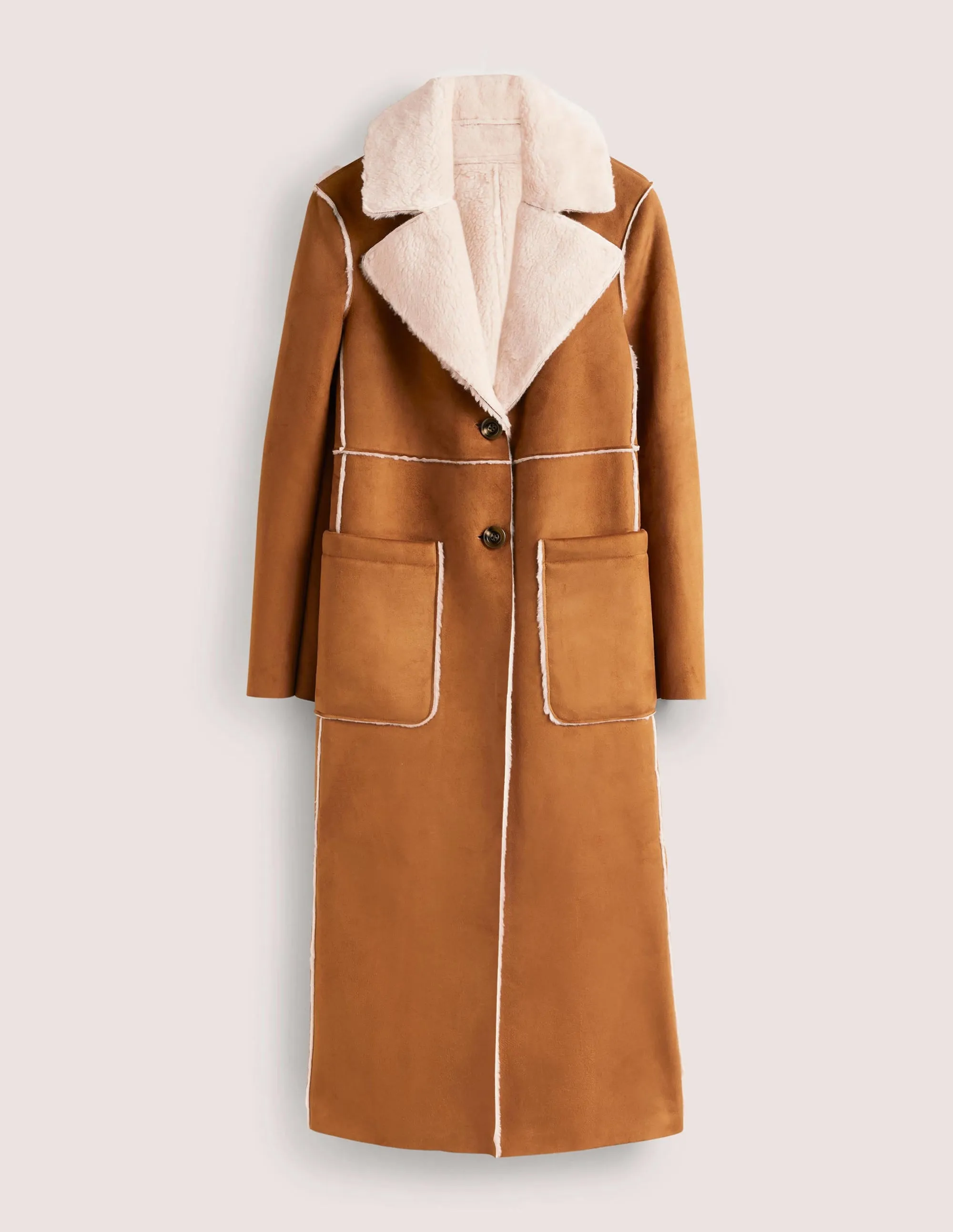 Reversible Faux-Shearling Coat-Hazel