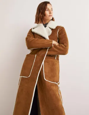 Reversible Faux-Shearling Coat-Hazel