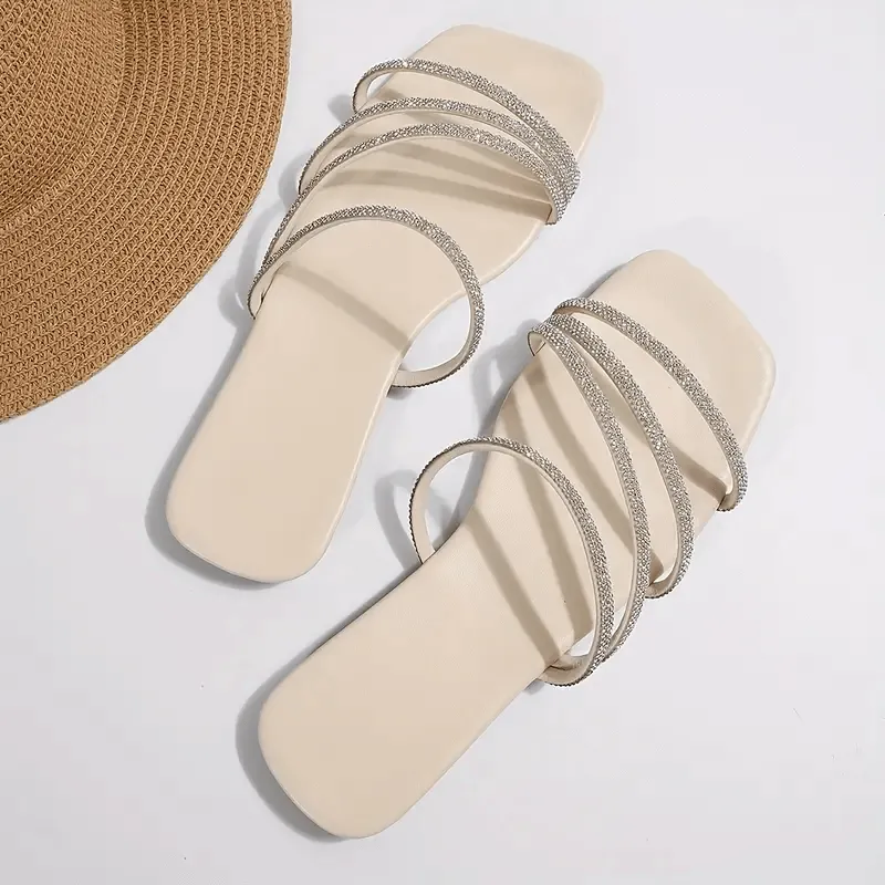 Rhinestone Slide Sandals