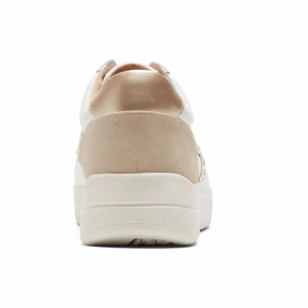 Rockport Women TRUFLEX NAVYA NAVYA RETRO SNEAK WHITE PARTY TEXTILE/SYNTHETIC