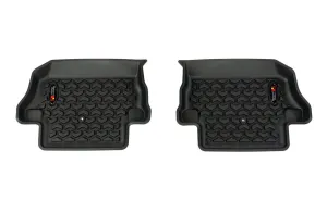Rugged Ridge All Terrain Floor Liner - 2nd Row - Two Piece - Plastic - Black - Jeep Wrangler JL 2018-19 (Pair)