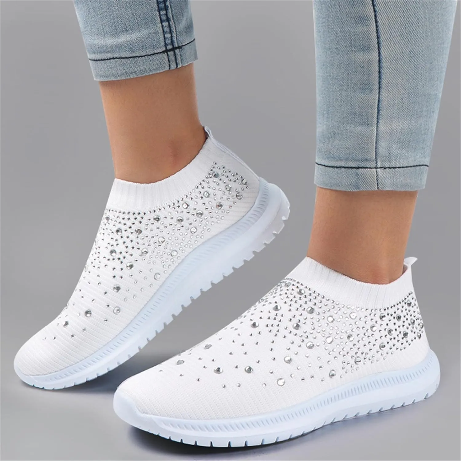 Running Shoes For Women Arch Support Slip On Walking Shoes Non Slip Breathable Athletic Workout Tennis Shoes Sneakers