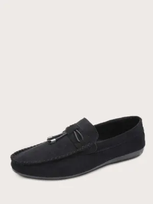 SHEIN Suedette Bow Decor Loafers
