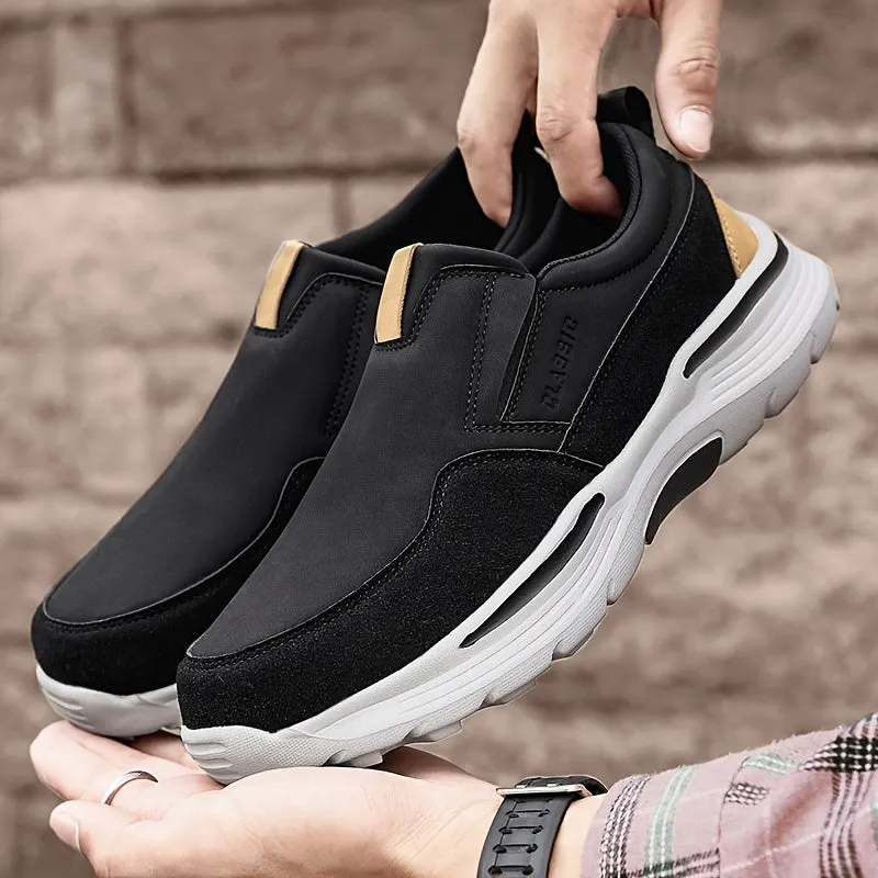 Slip-On plateauzolen voor heren - Comfortabele en ademende casual schoenen, extra brede pasvorm