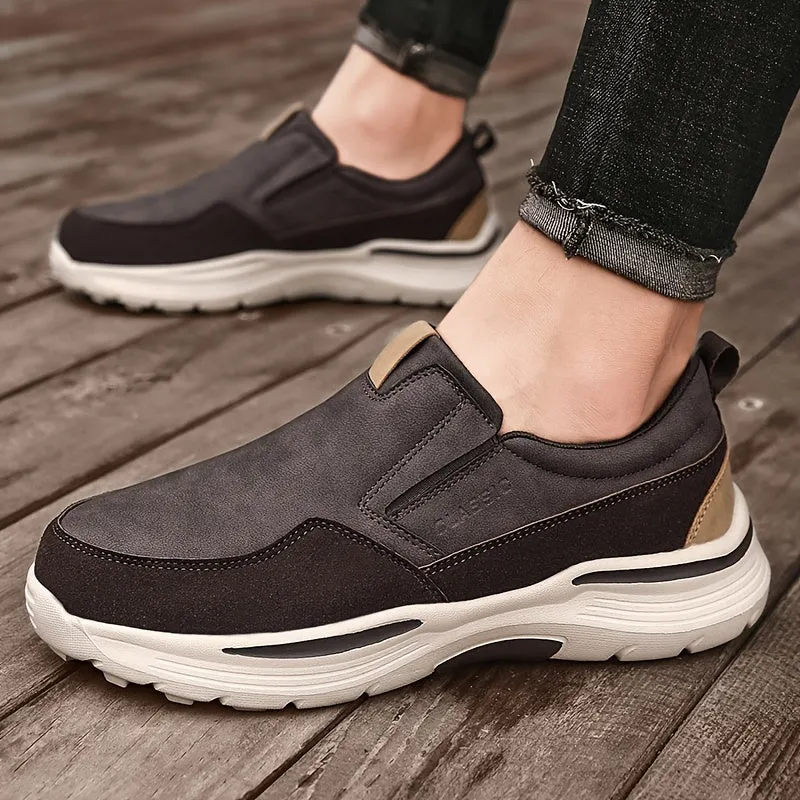 Slip-On plateauzolen voor heren - Comfortabele en ademende casual schoenen, extra brede pasvorm