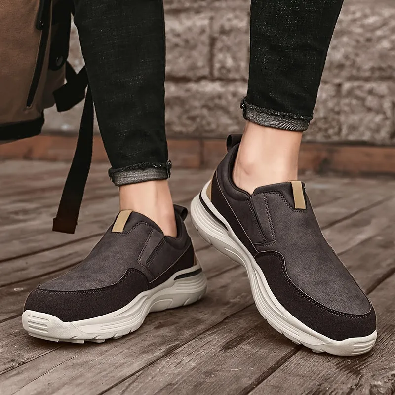 Slip-On plateauzolen voor heren - Comfortabele en ademende casual schoenen, extra brede pasvorm