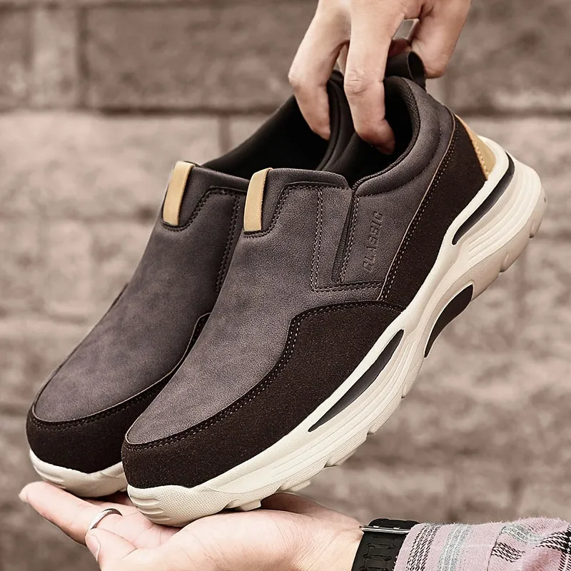 Slip-On plateauzolen voor heren - Comfortabele en ademende casual schoenen, extra brede pasvorm