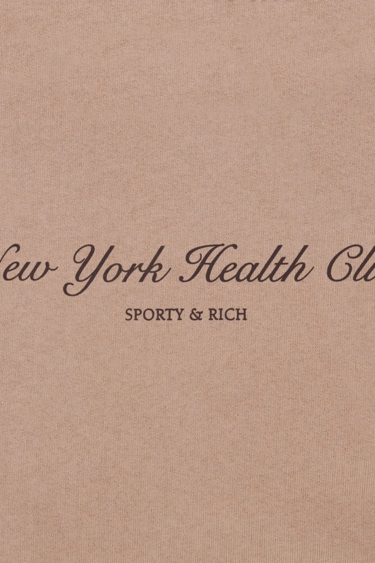 Sporty & Rich NY Health Club Crewneck - Mink/ Black