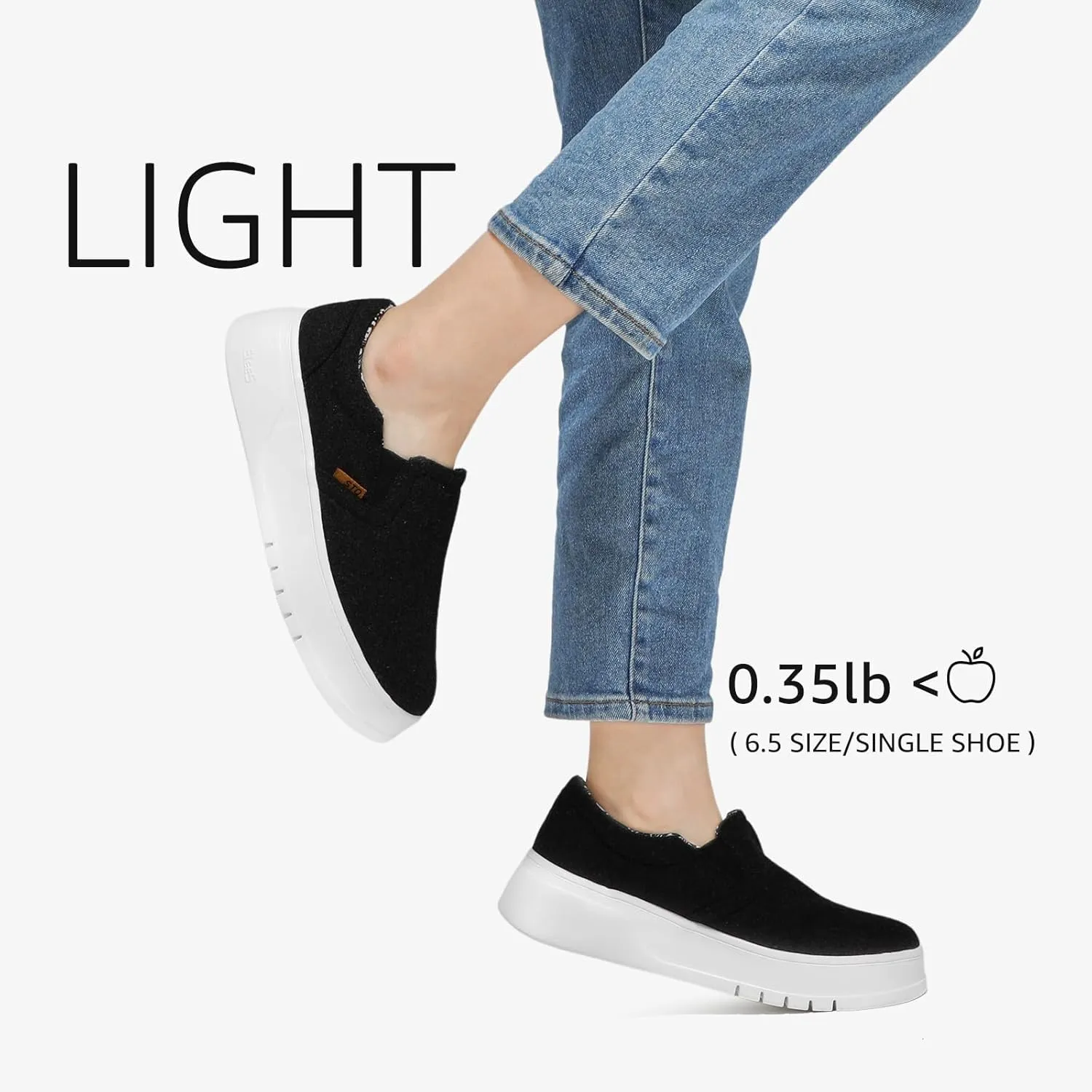 STQ Womens Platform Sneakers Slip On Shoes Comfortable Business Casual Fall Loafers